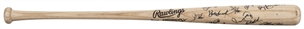 1995 Cleveland Indians Team Signed Chipper Jones Rawlings MS20 World Series Bat With 14 Signatures(PSA/DNA)